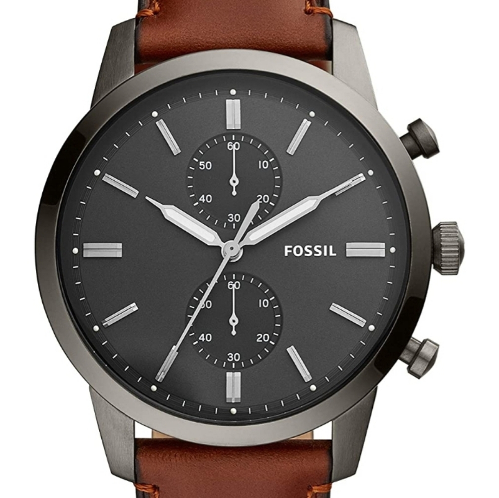 Fossil Men Townsman Stainless Steel& Leather watch